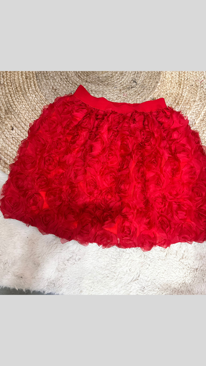 Rose Embedded Mini Skirt FC1915