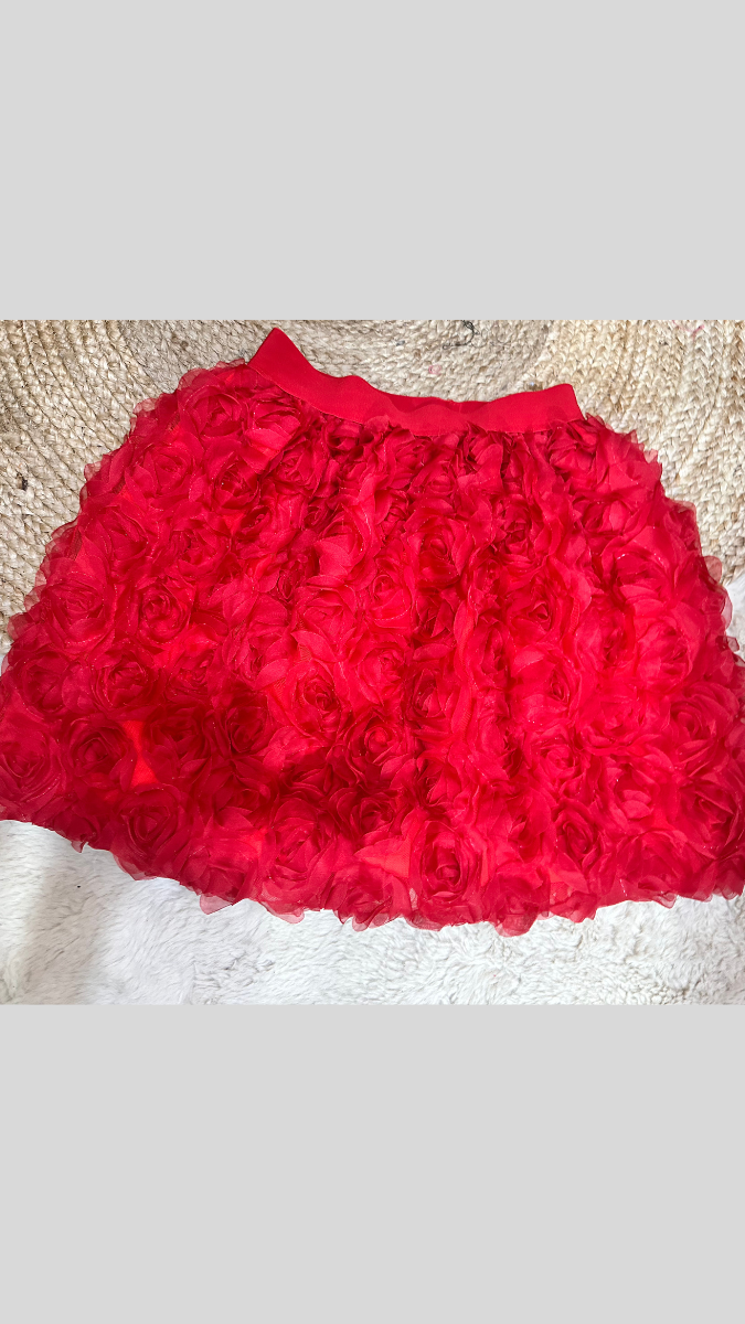 Rose Embedded Mini Skirt FC1915