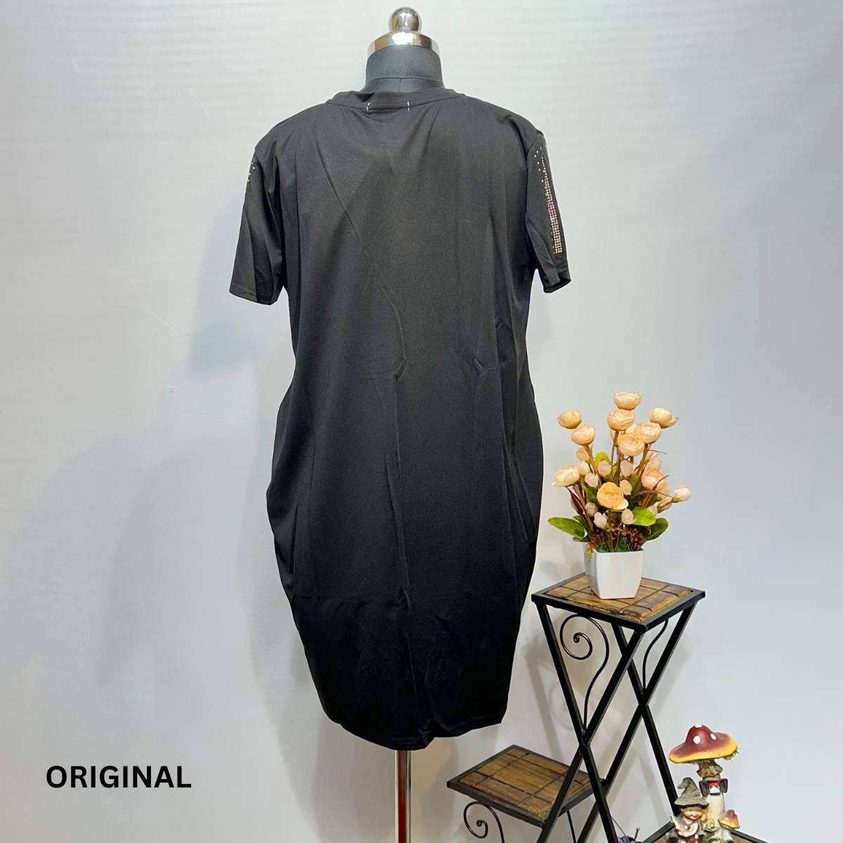 Rose Print T-shirt Dress