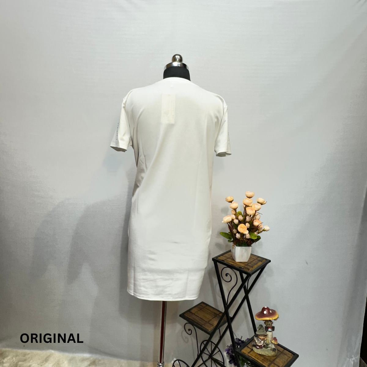 Rose Print T-shirt Dress