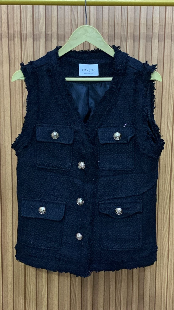 Rough Border Sleeveless Coat FC1914