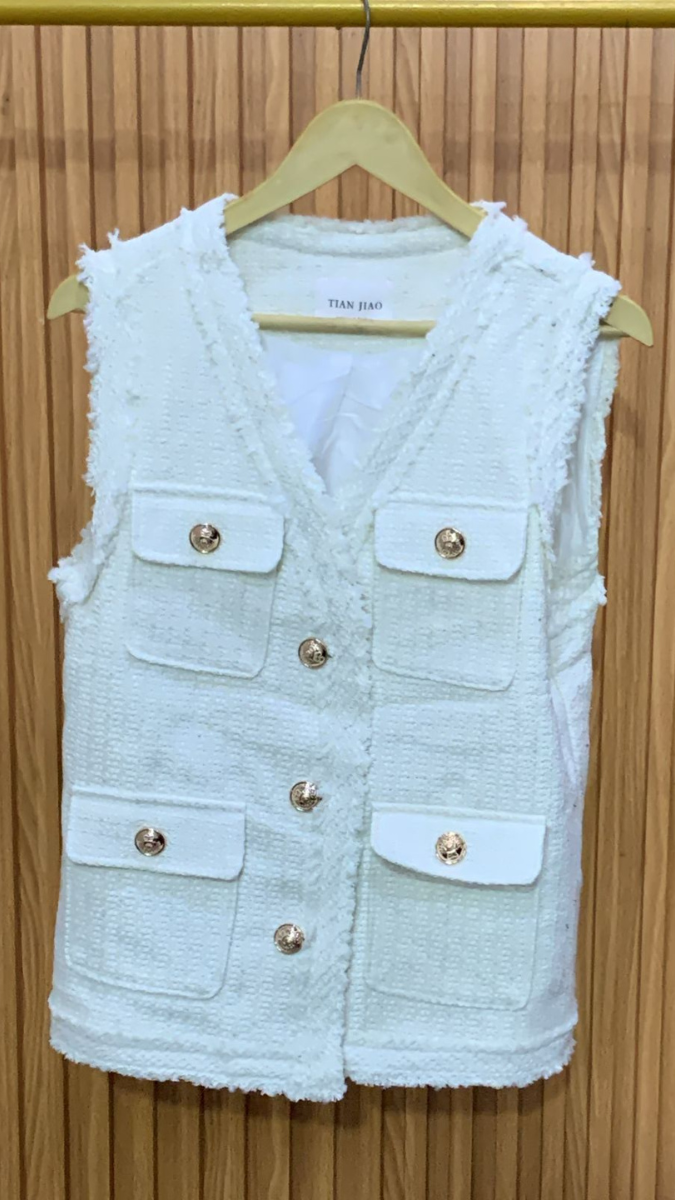 Rough Border Sleeveless Coat FC1914