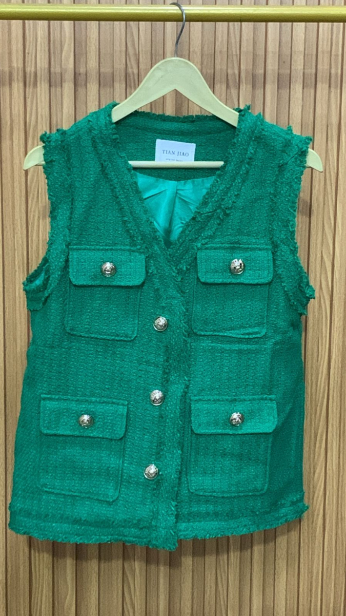 Rough Border Sleeveless Coat FC1914