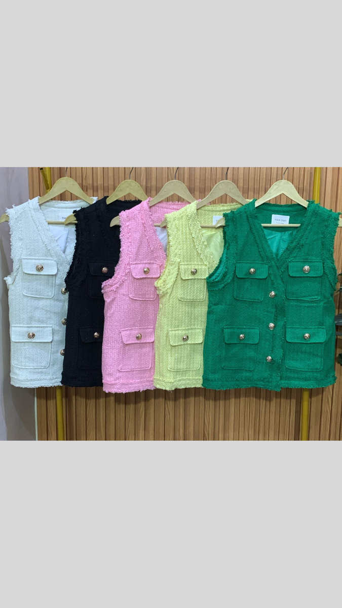 Rough Border Sleeveless Coat FC1914