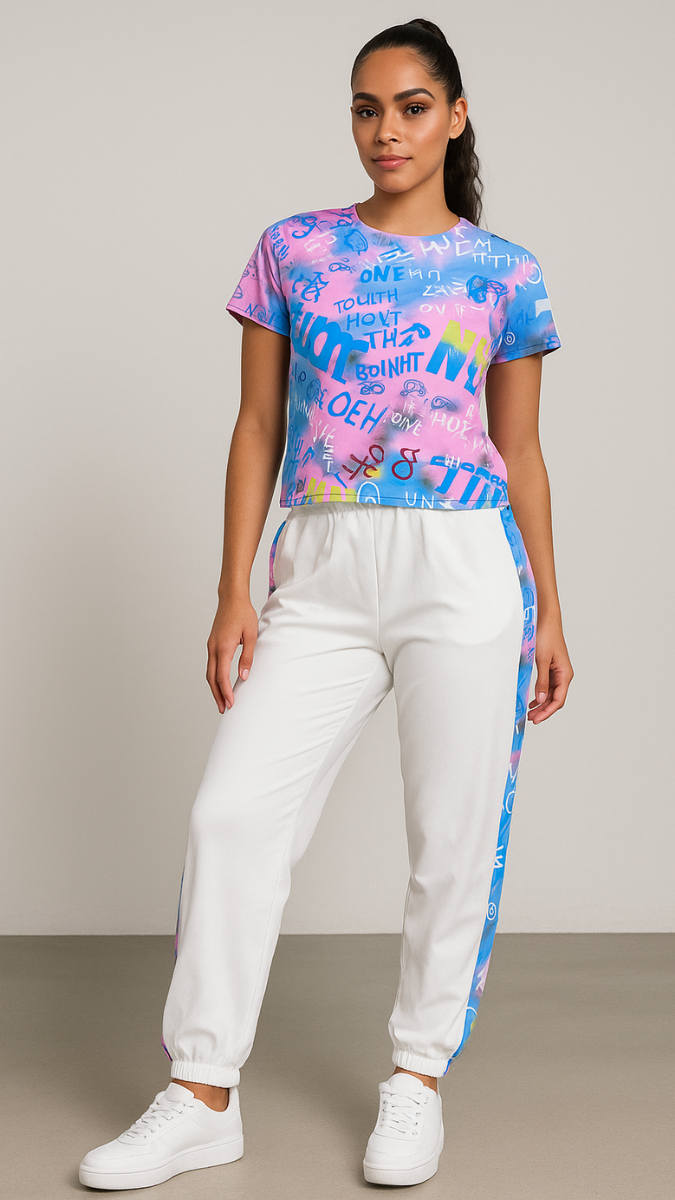 Round Neck Multicolor Track Suit FC1803