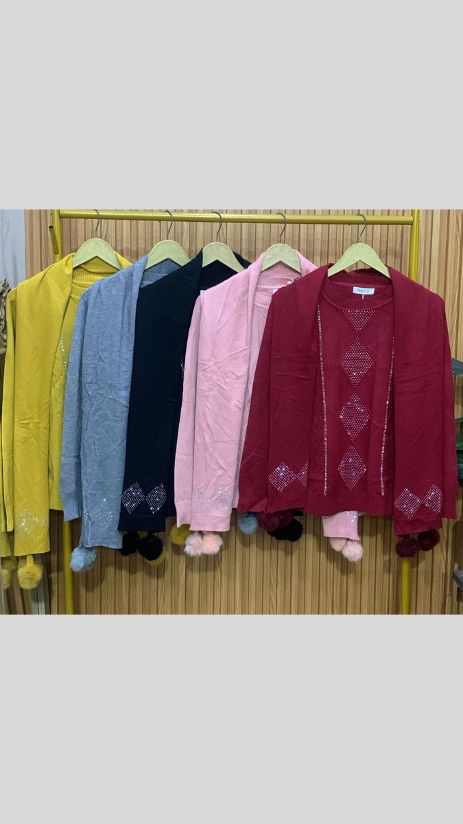 Round Neck Top With Scarf FC1948