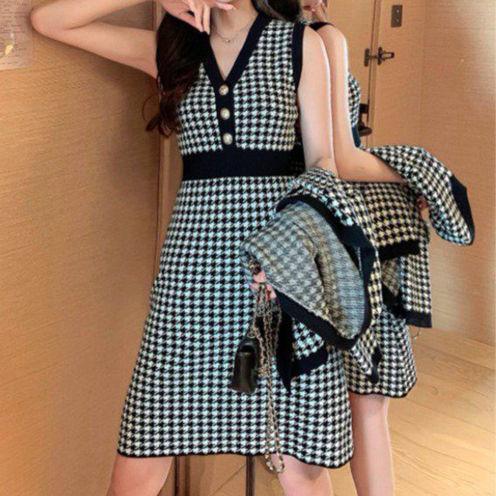 FC Mid Length Knitted Skirt with Shrug
