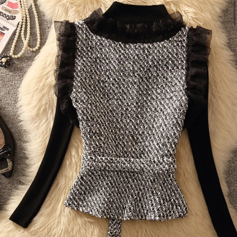 FC knitted woollen Corduroy women Top with Inner