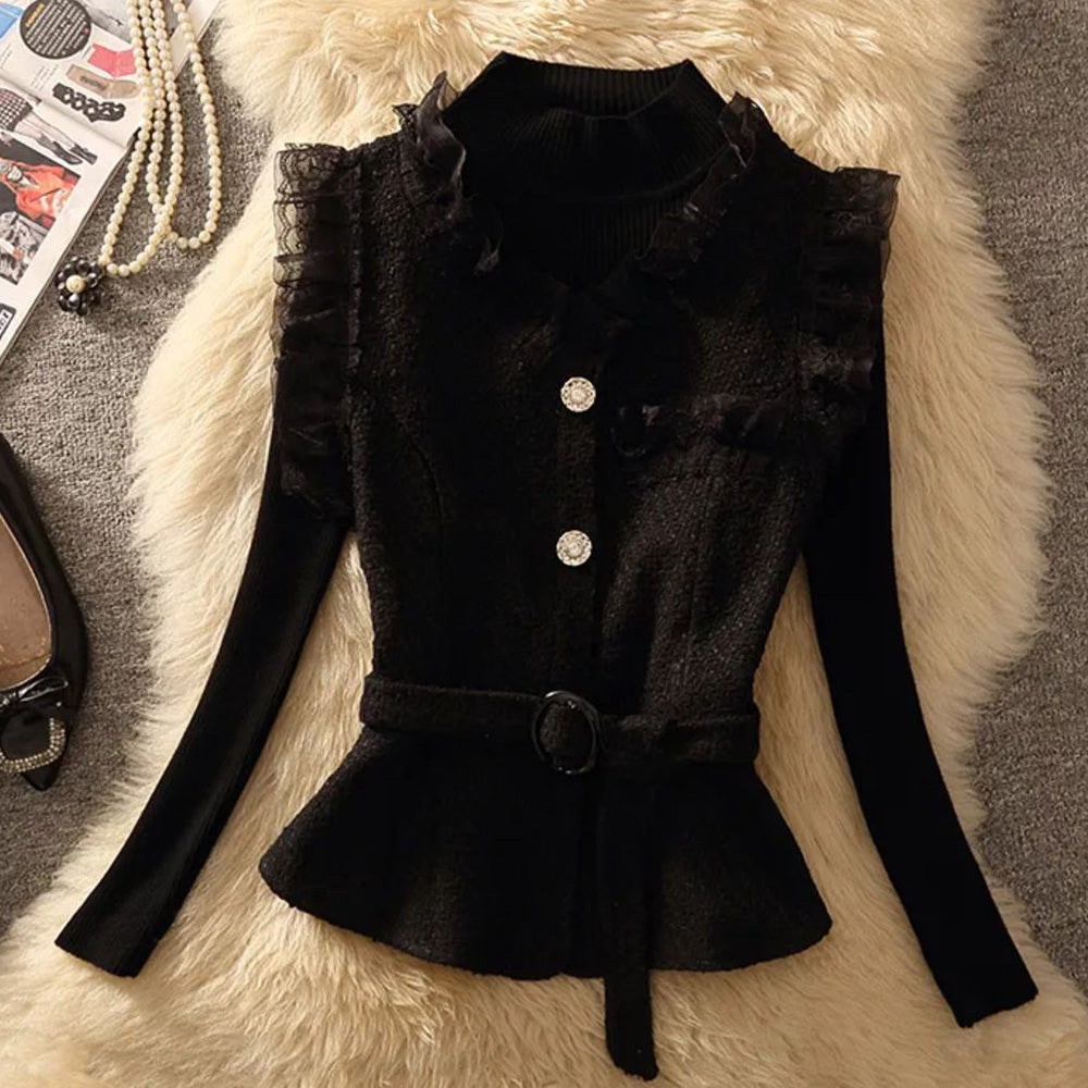 FC knitted woollen Corduroy women Top with Inner