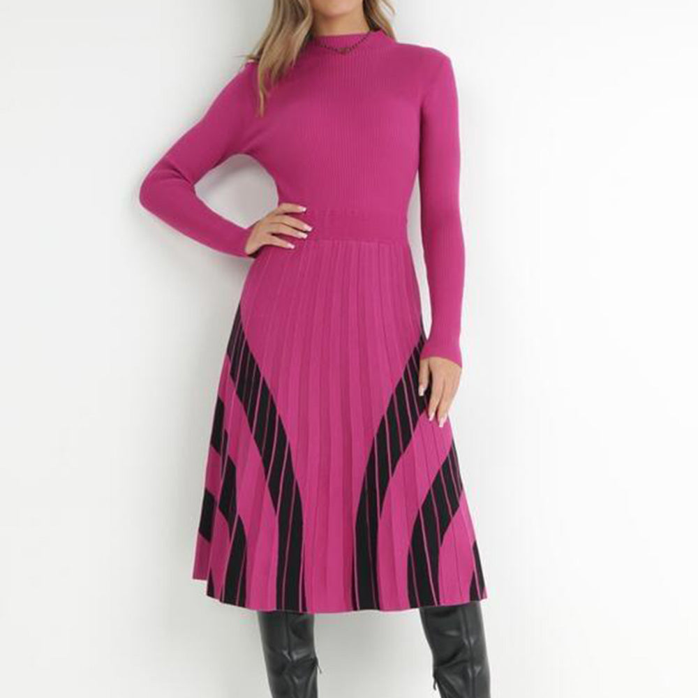 FC Round Neck Mid Length A-Line Knitted Skirt