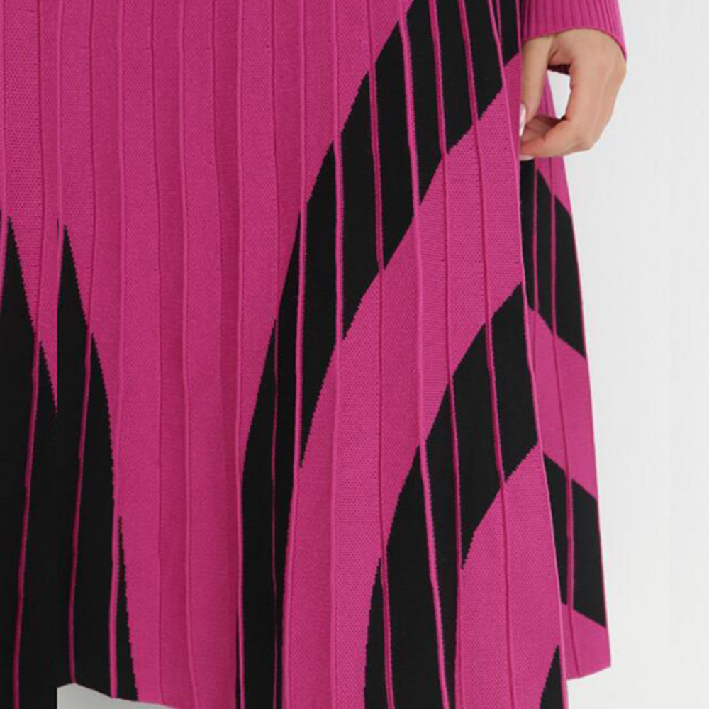 FC Round Neck Mid Length A-Line Knitted Skirt