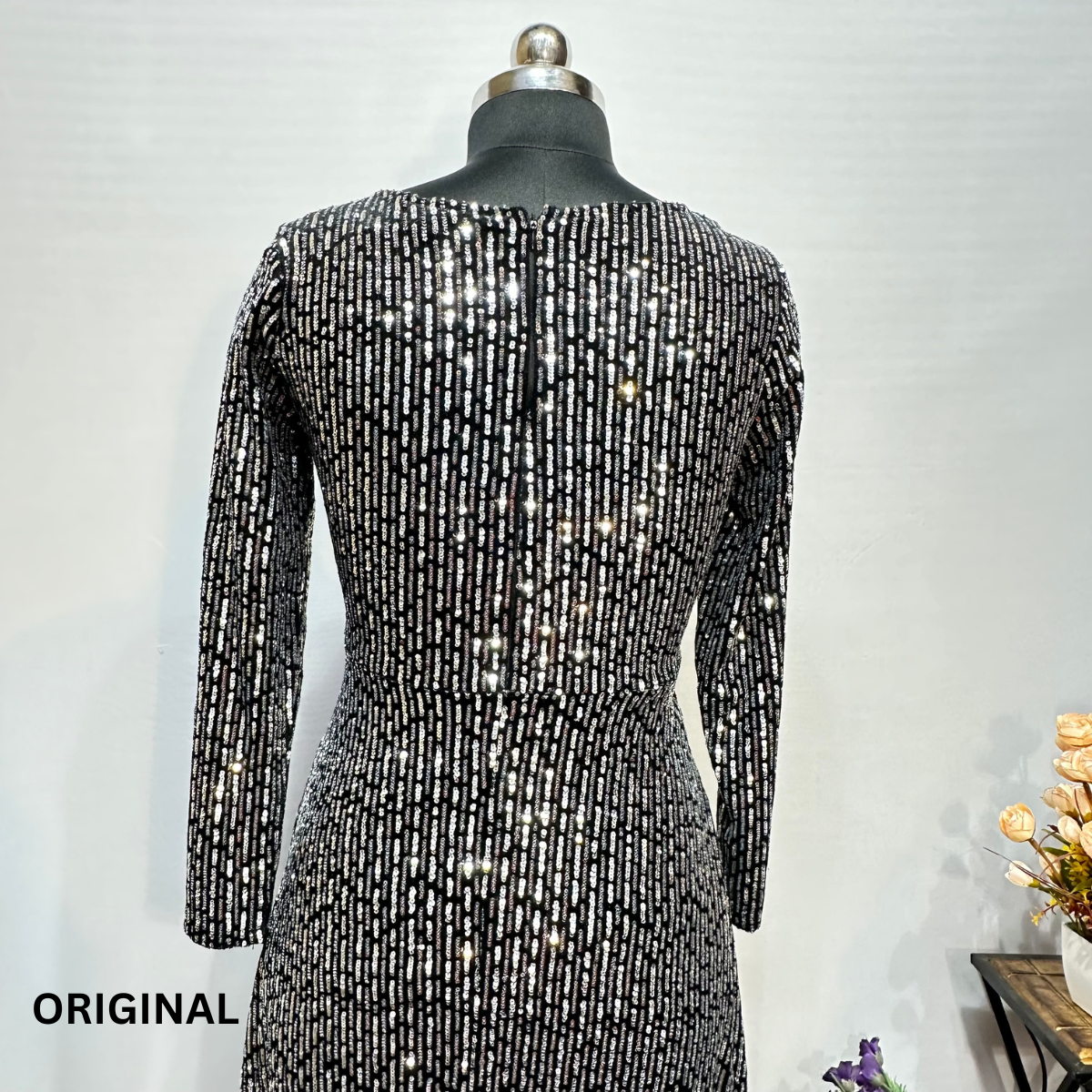 Sequined Partywear Wrap Dress