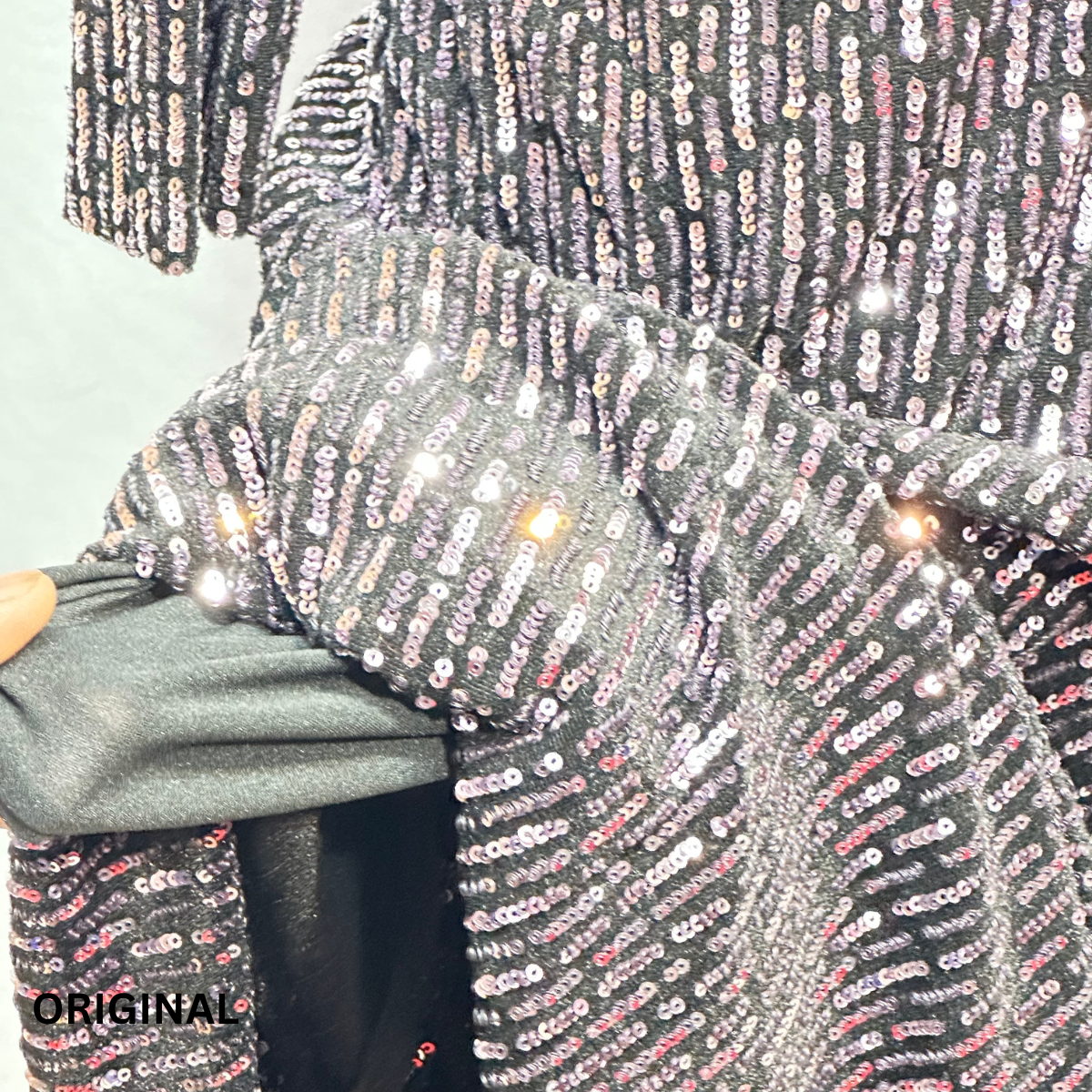 Sequined Partywear Wrap Dress