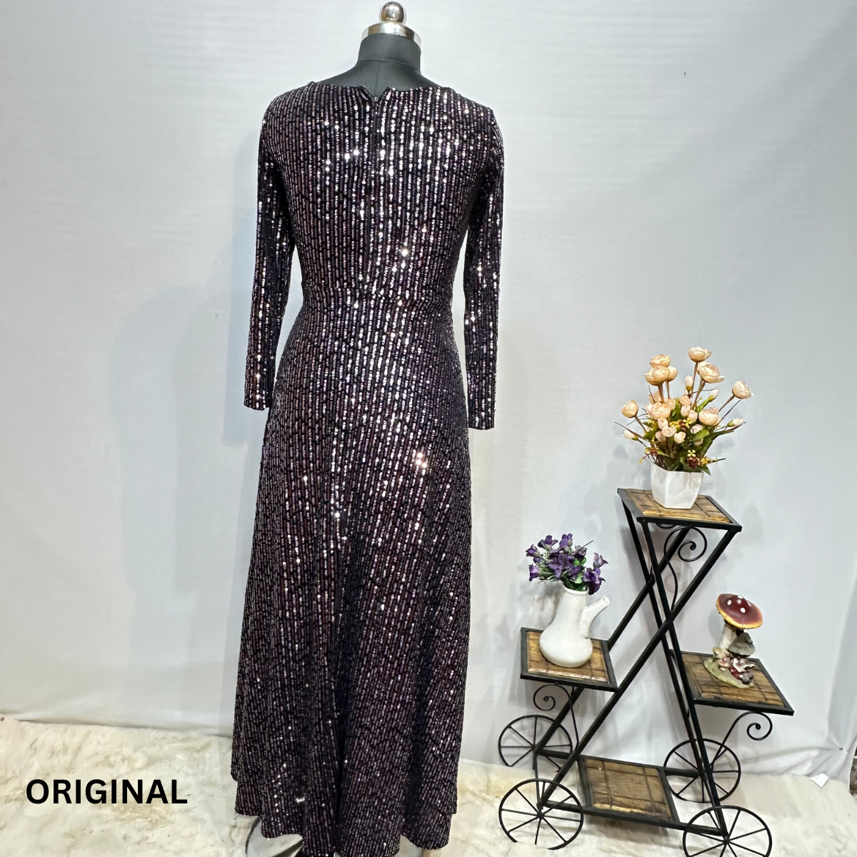 Sequined Partywear Wrap Dress
