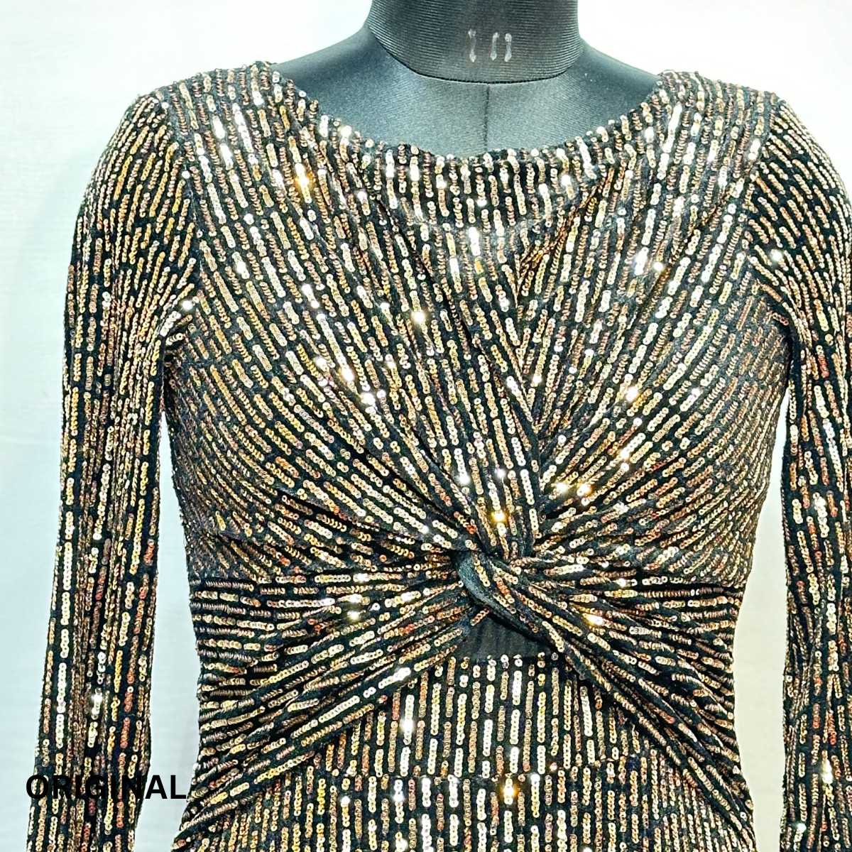 Sequined Partywear Wrap Dress