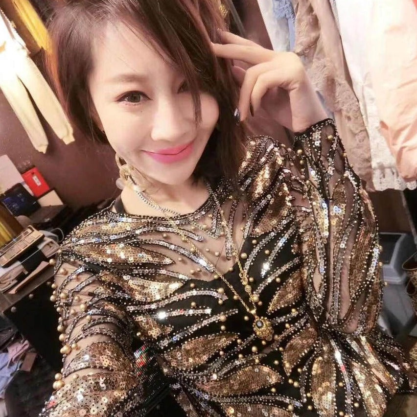Fc Sequins Long Sleeve Tees Tops