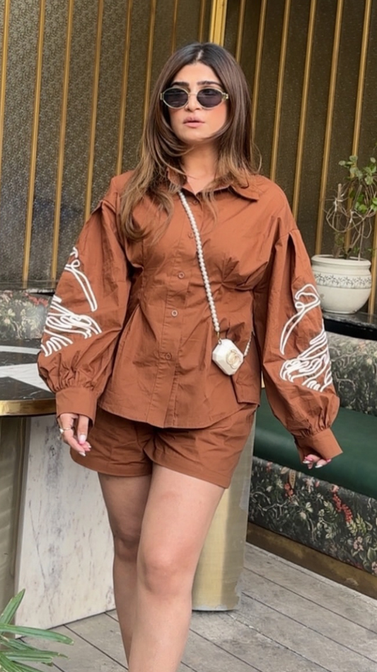 Short Pant Balloon Sleeves Coord Set FC1880