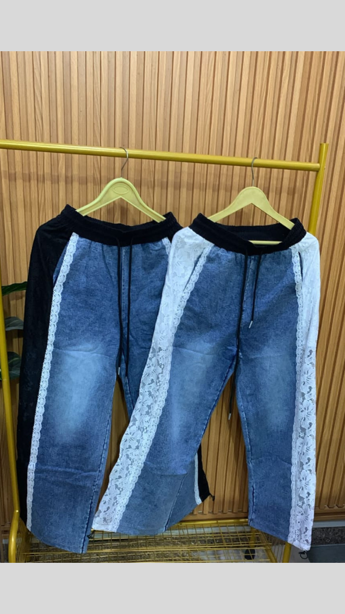 Side Net Designed Jeans FC1851