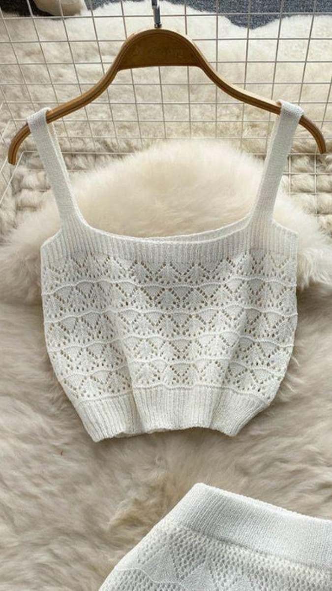 Fc Skirt Two-piece Slim Knitted Suit