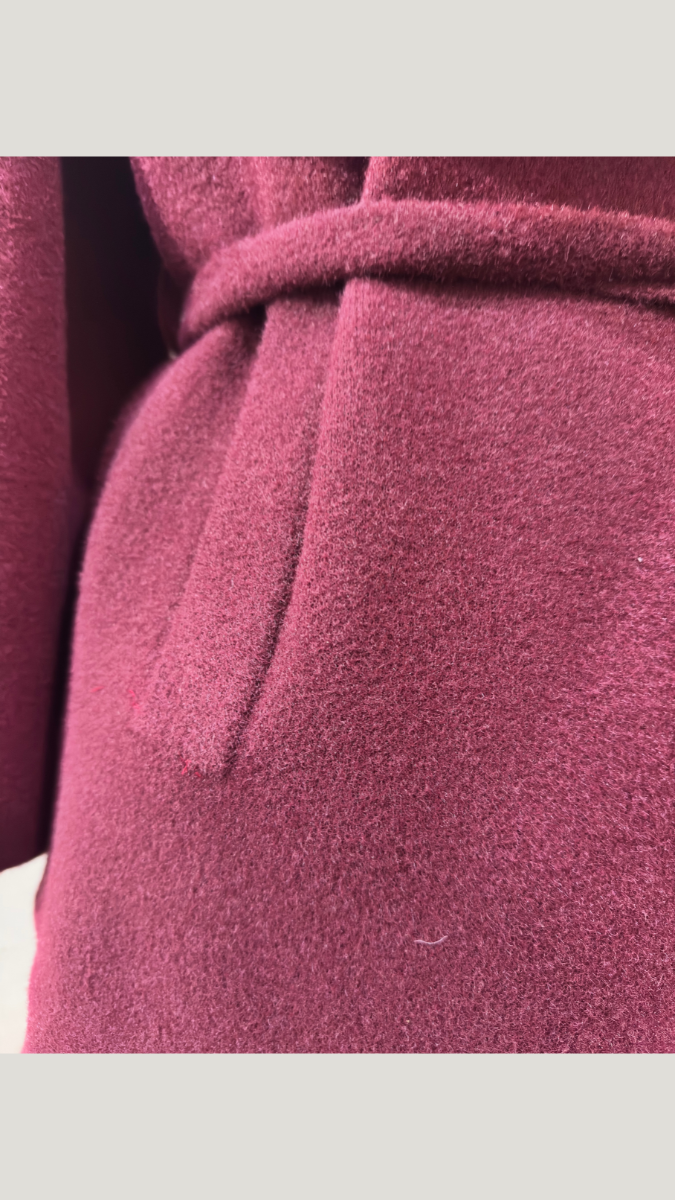 Solid Color Tight Waist Belt Pea Coat FC1728