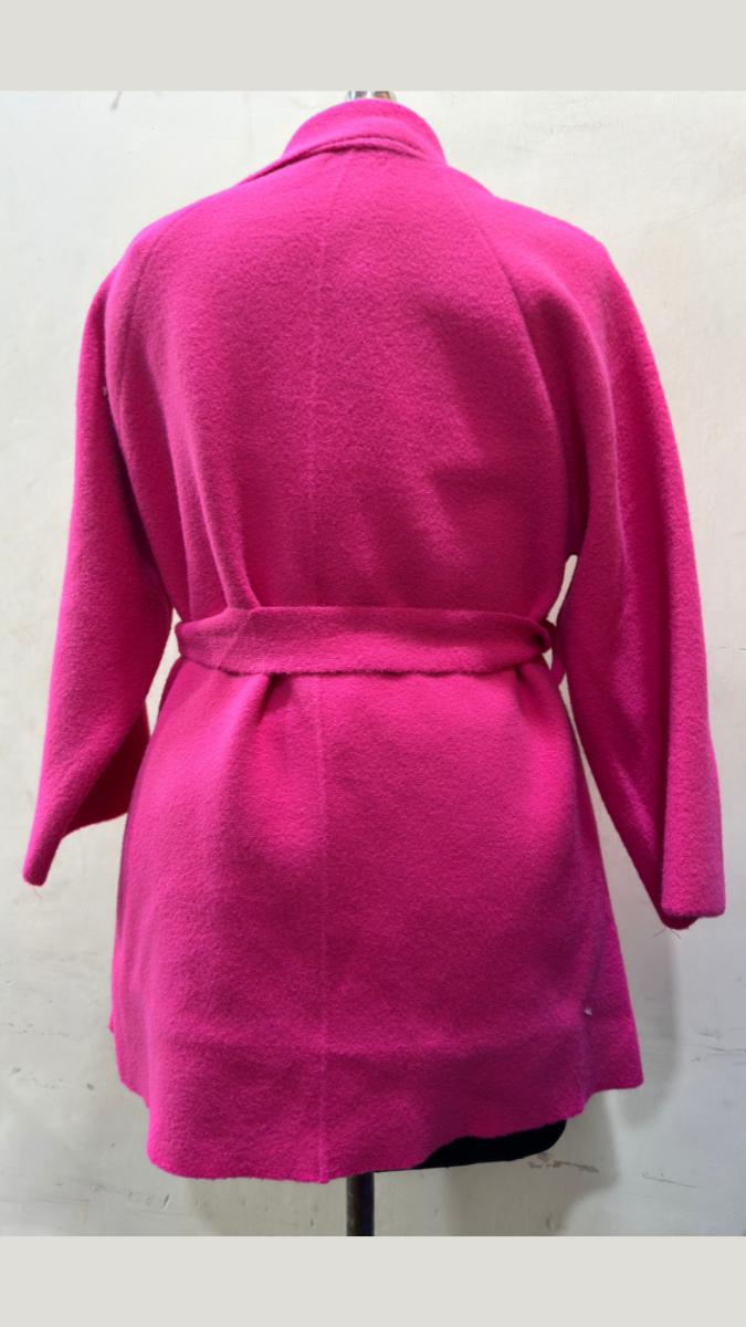 Solid Color Tight Waist Belt Pea Coat FC1728