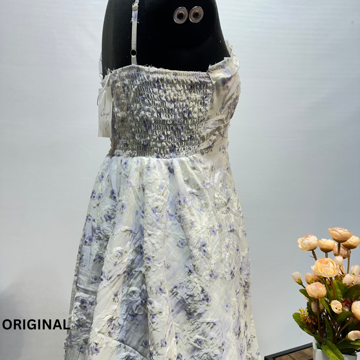 Spaghetti Strap Flower Print Mini A-Line Dress