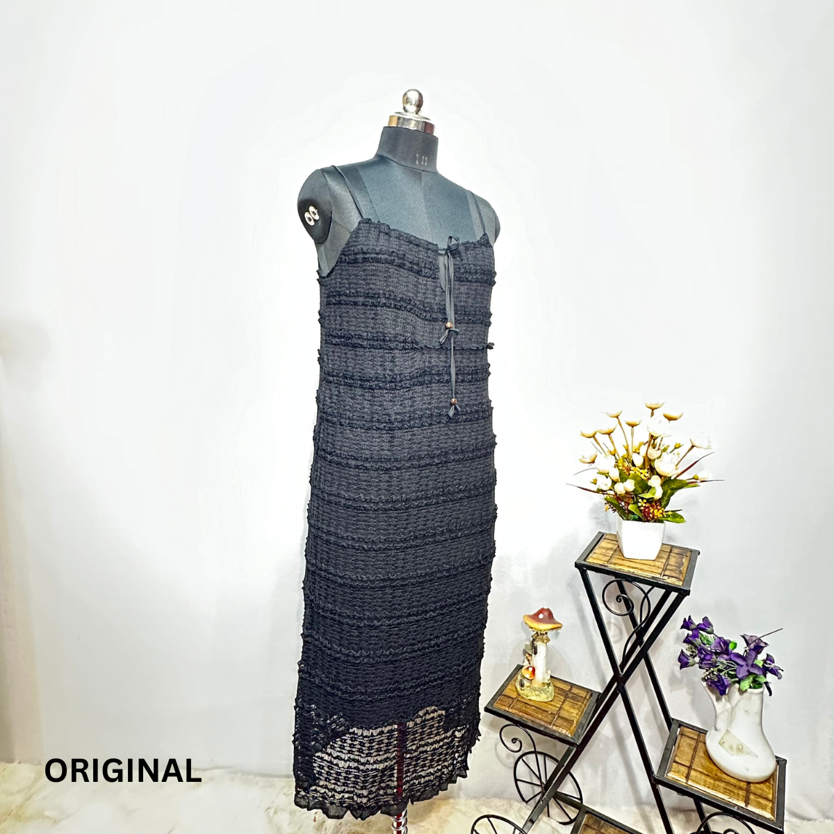 Spaghetti Strap Lace Midi Dress