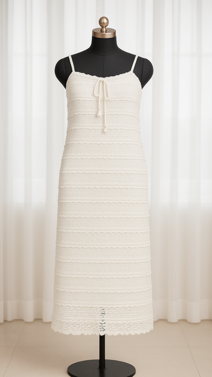 FC Spaghetti Strap Lace Midi Dress