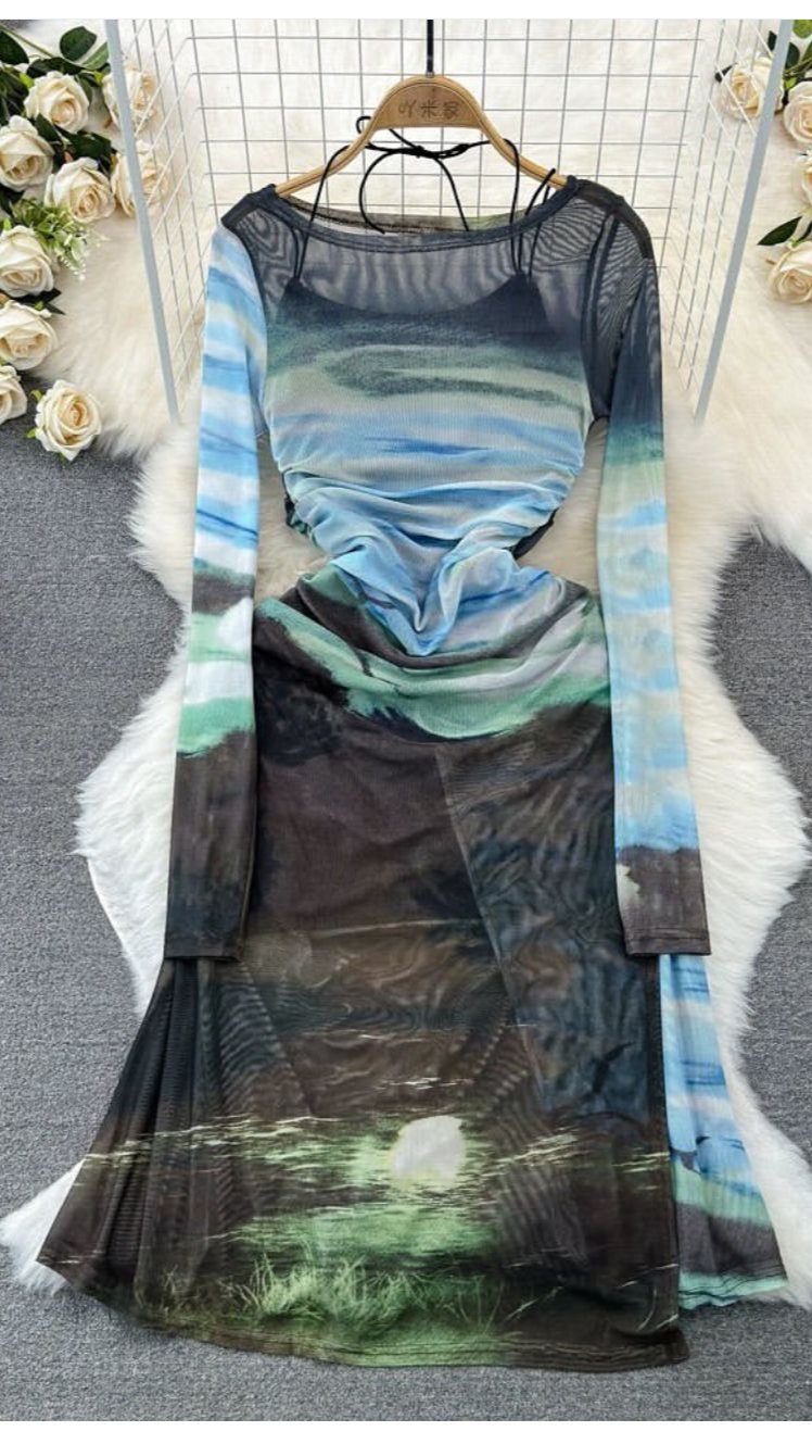 Split Thigh Long Dress