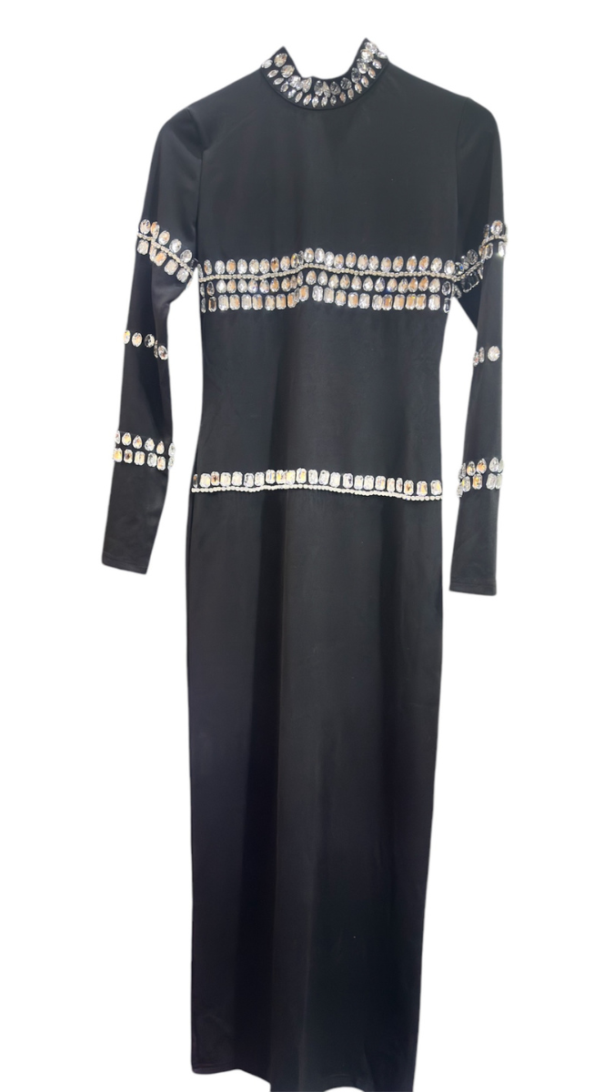 Stone Embedded Dress For Women FC1657