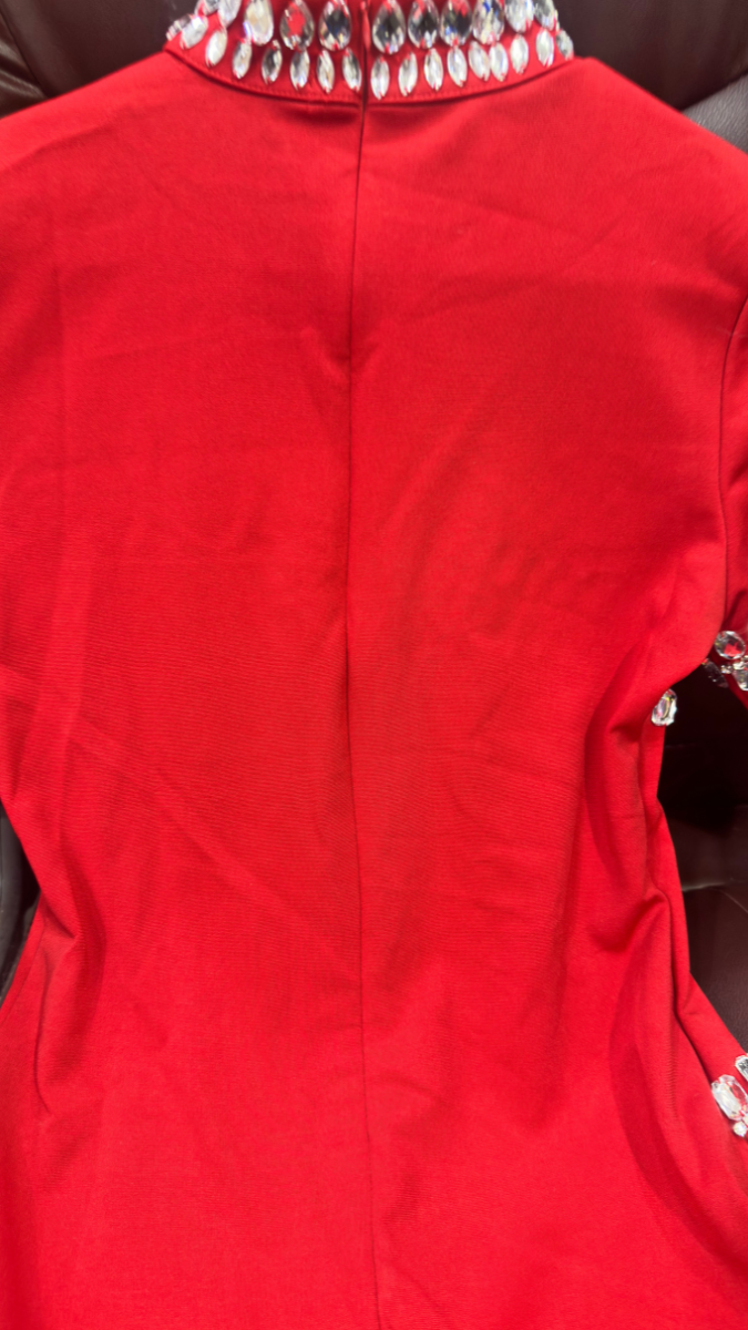 Stone Embedded Dress For Women FC1657