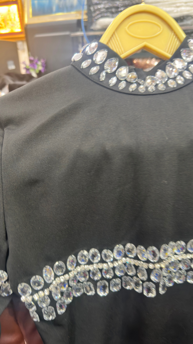 Stone Embedded Dress For Women FC1657