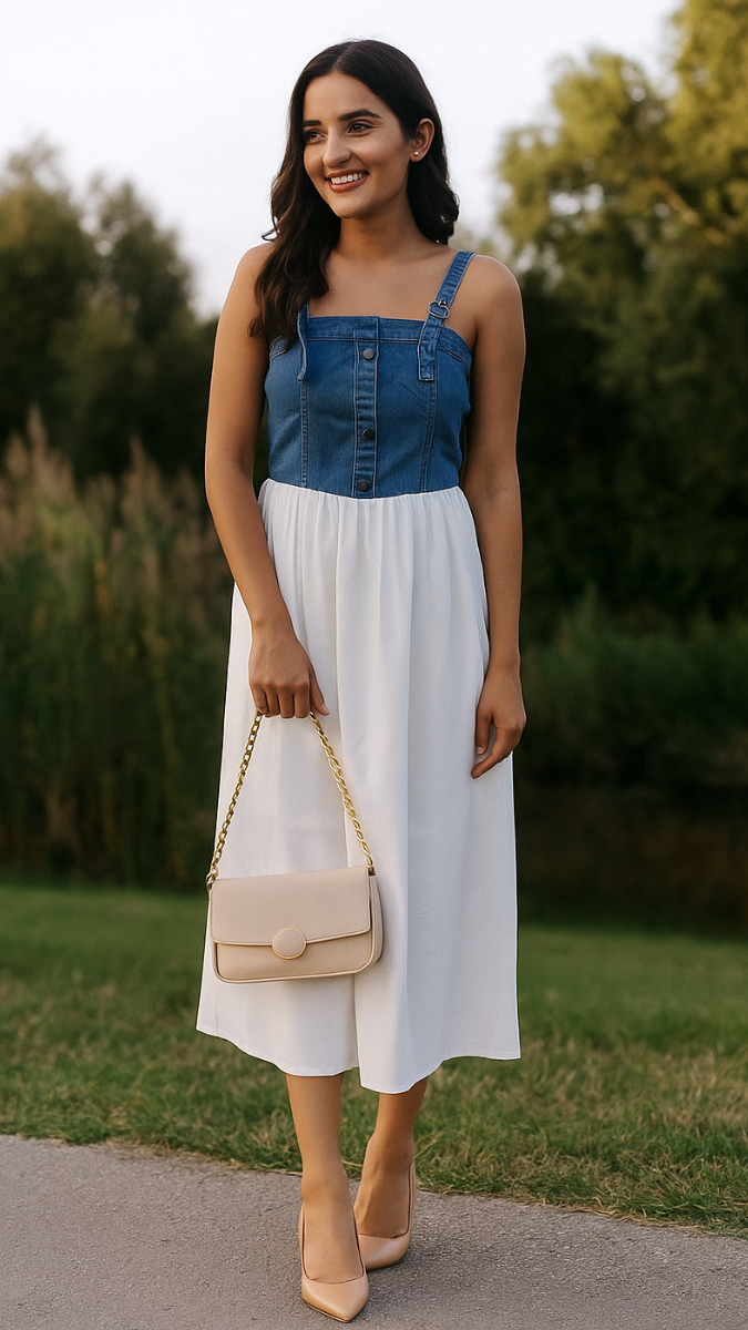 Strap Denim Dress FC2030