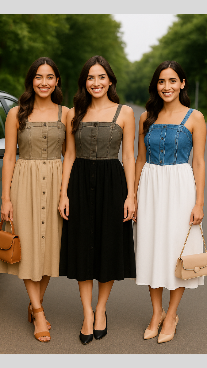 Strap Denim Dress FC2030
