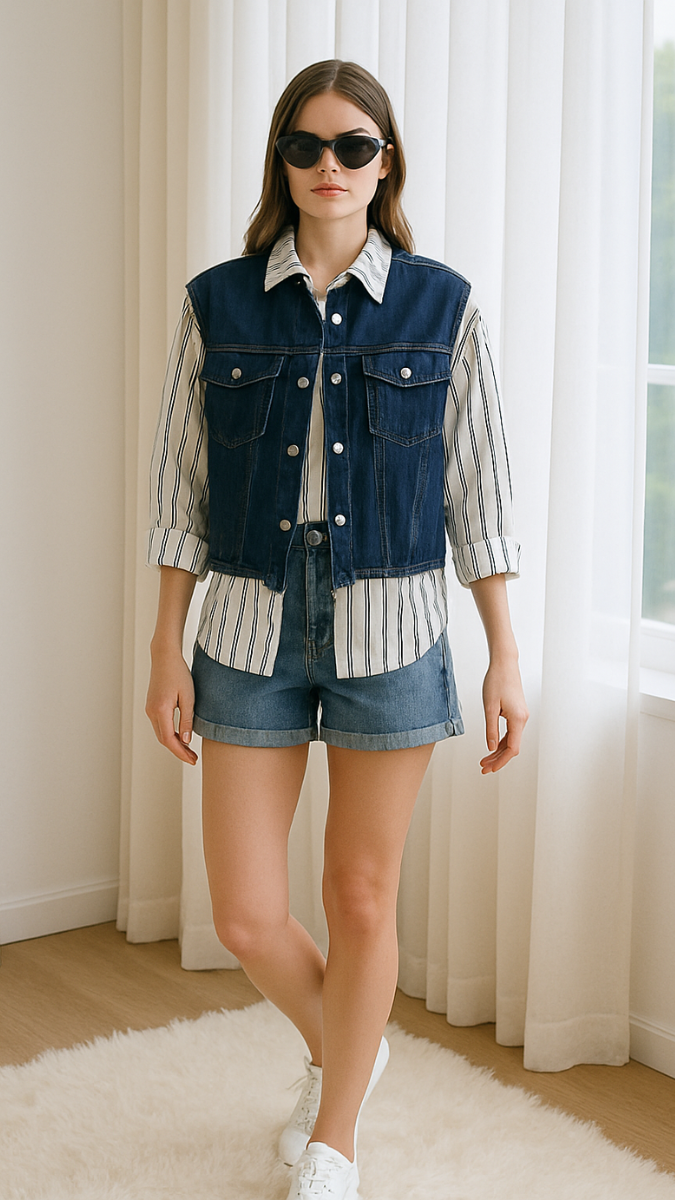 Stripe Denim Shirt FC1083