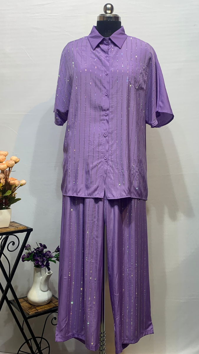 FC Stripe Rhinestone Embellished Co-ords