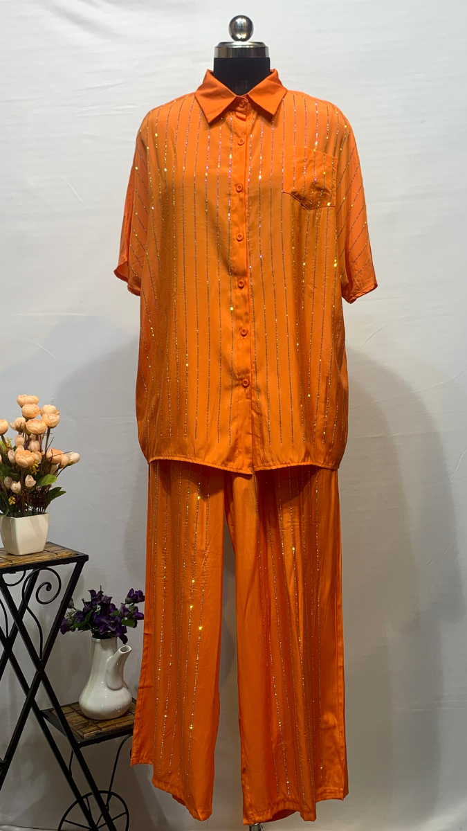 FC Stripe Rhinestone Embellished Co-ords