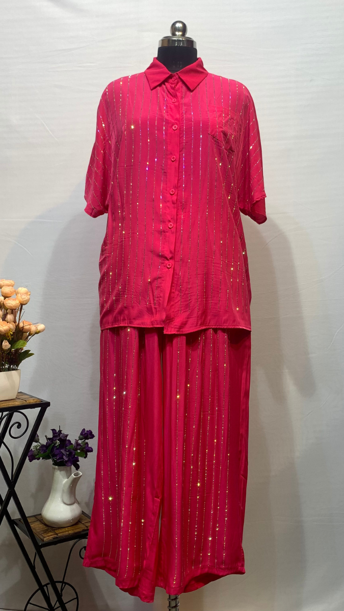 FC Stripe Rhinestone Embellished Co-ords