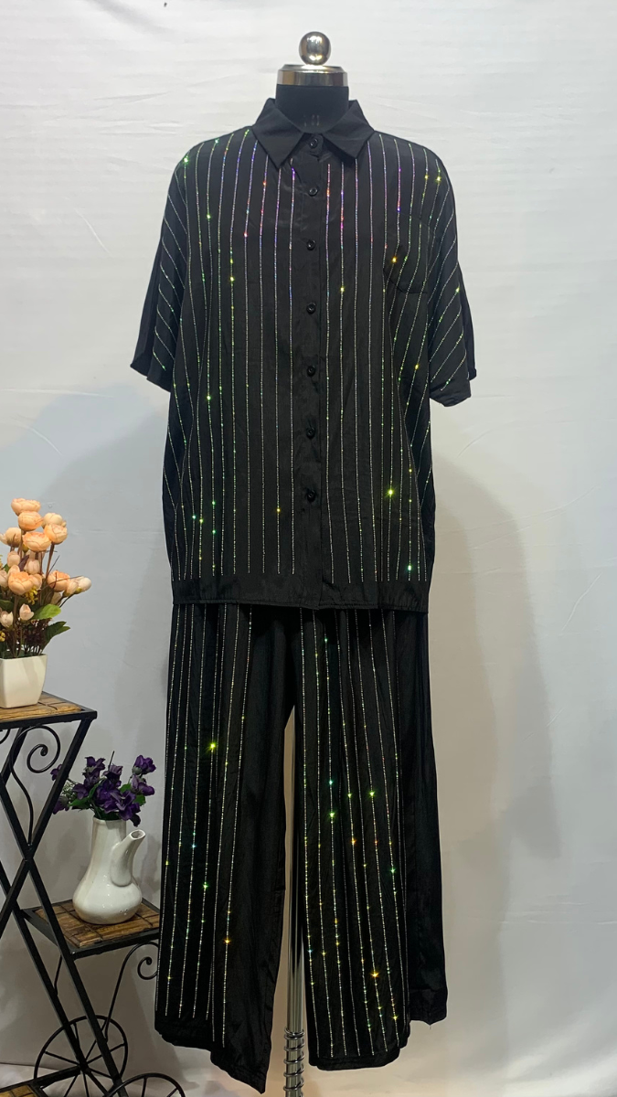 FC Stripe Rhinestone Embellished Co-ords