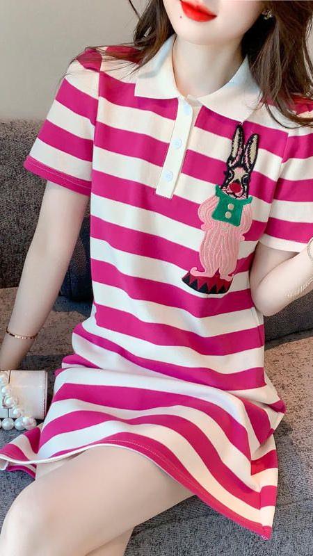 Striped Mid-Lenght Dress