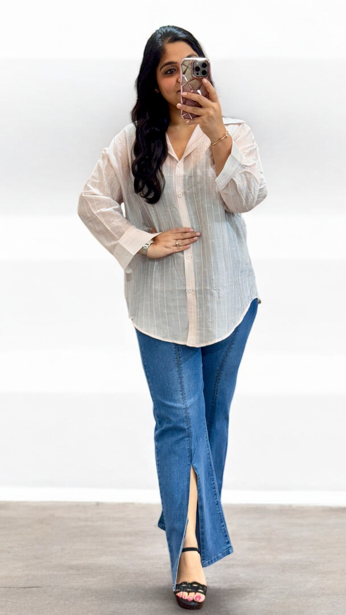 Stylish Glittering Line Shirt FC1940