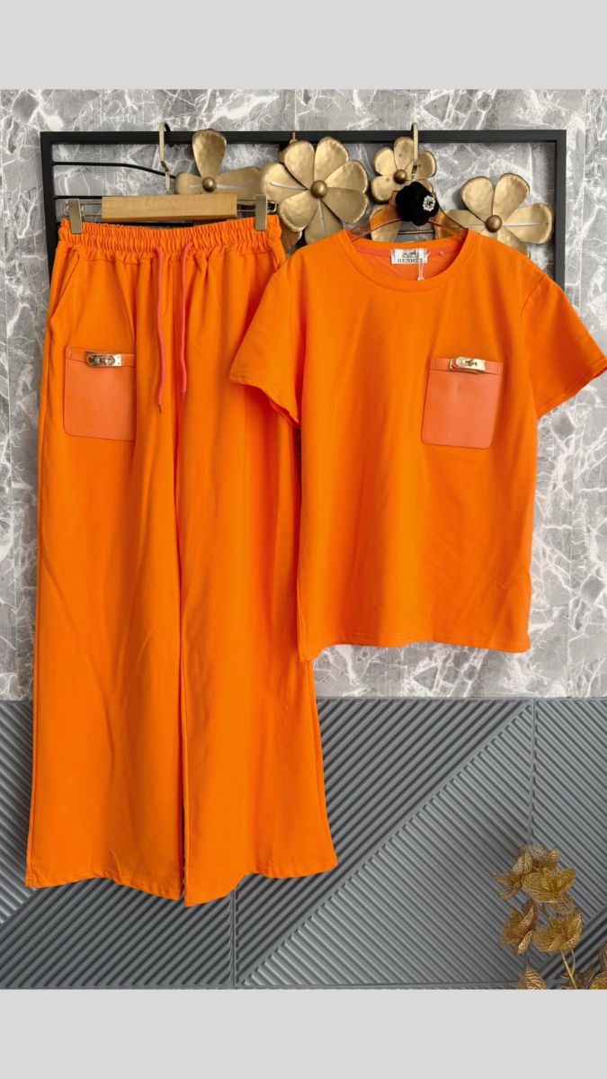 Stylish Pocket Wide Leg Coord Set FC1785
