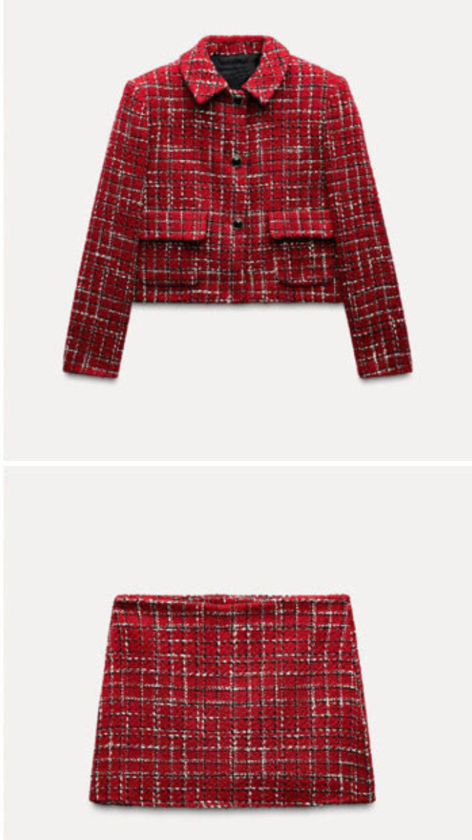 Stylish Tweed Skirt Top FC1776