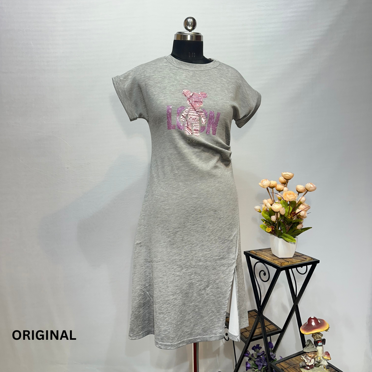 Teddy Print Dress