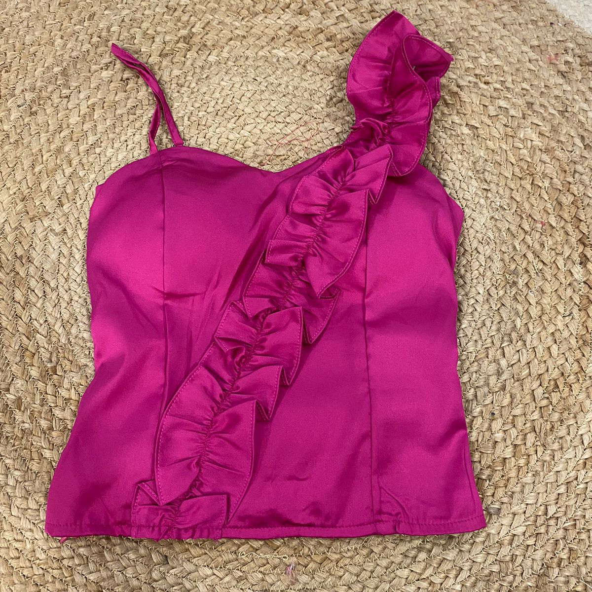 The Ruffle Wrap Tank Top