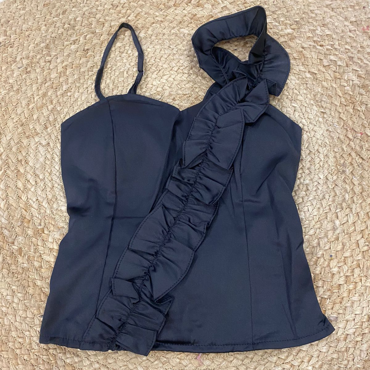 The Ruffle Wrap Tank Top