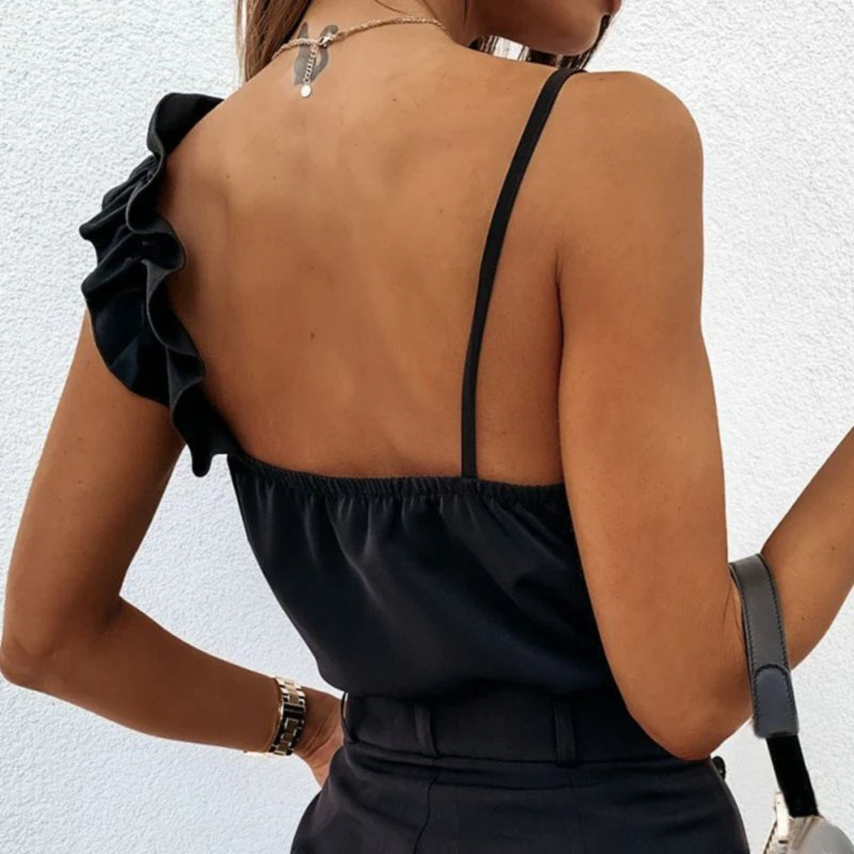 The Ruffle Wrap Tank Top