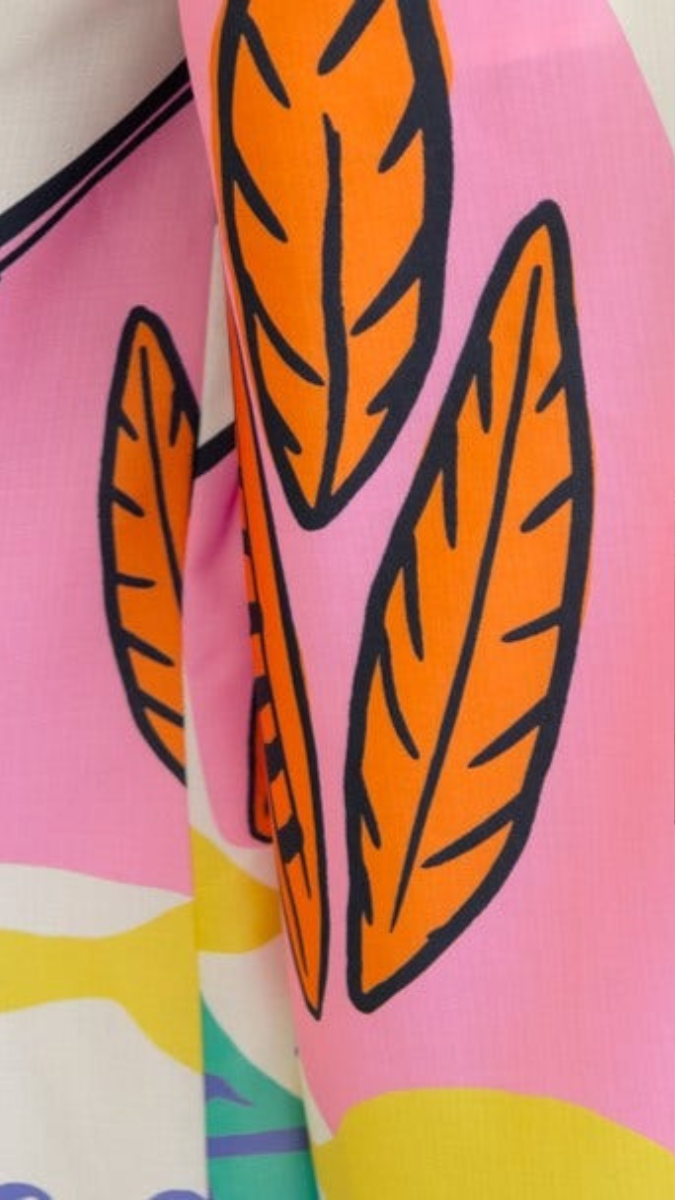 Tie-Up Front Printed Jumpsuit FC1864
