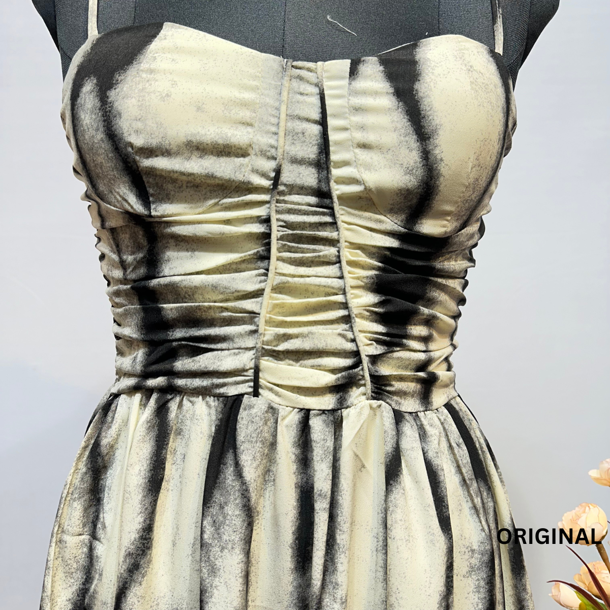 Tie Dye Strapless Style Dress