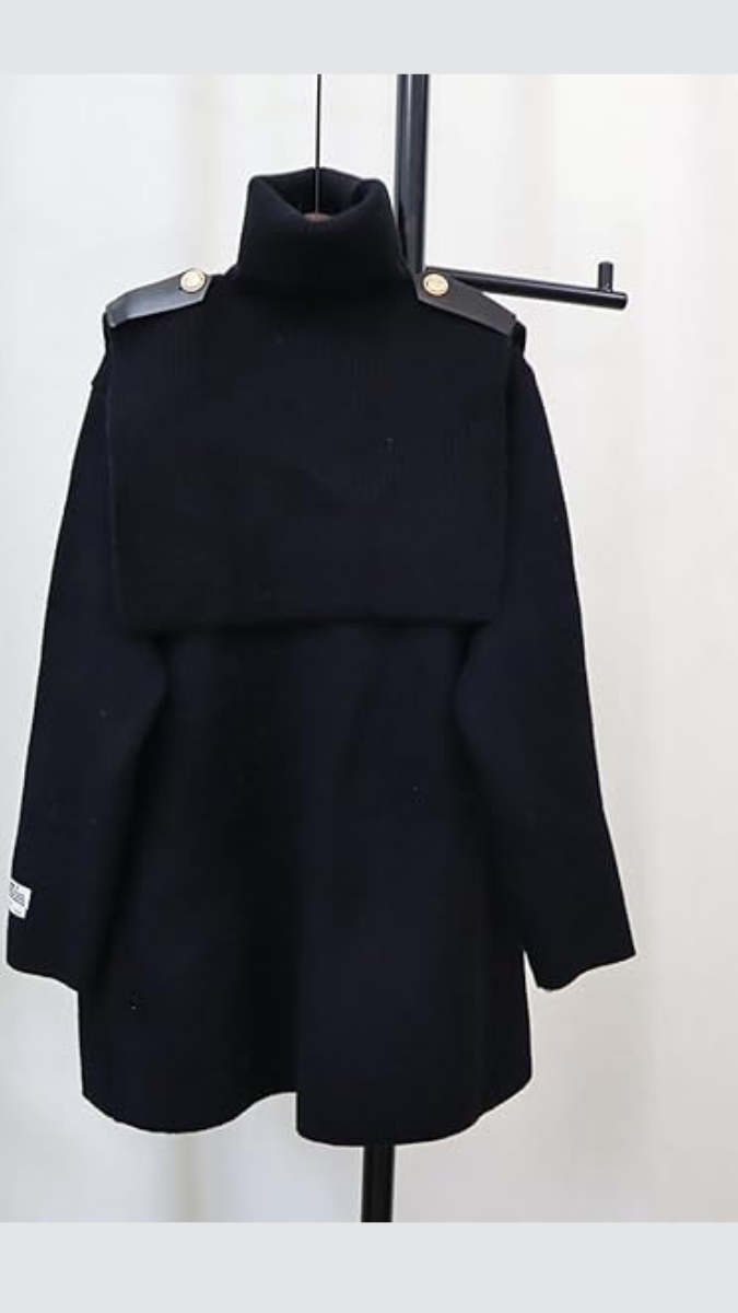 Turtleneck Shawl Double-Sided Coat FC1726